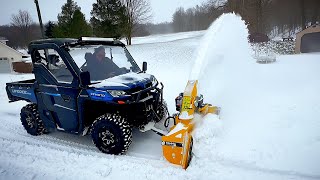 UTV Snowblower  Better Than A Plow [upl. by Osithe]