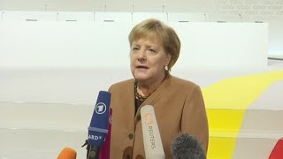 ANGELA MERKEL quotIch bin sehr dankbar für die Zeit die hinter mir liegtquot [upl. by Blythe]