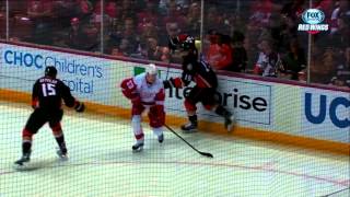 Pavel Datsyuks two goals vs Anaheim Feb 23 2015 [upl. by Siraj682]