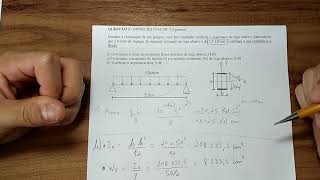 Resmat  Tensão normal em vigas  1º exemplo [upl. by Ellerrehc471]