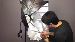 How to Set Up Softbox Lighting Kit Fancierstudio [upl. by Hazlip]