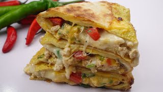 Chicken QuesadillaBreakfast QuesadillaQuick And Easy Breakfast Recipe By Recipes Of The [upl. by Reste440]