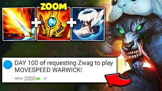 A YouTube comment begged me to play Movespeed Warwick for 100 days so I finally tried it [upl. by Willie]