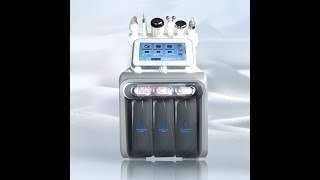 A0636 6 In 1 Hydrogen facial machine Vacuum Cleaning H2O2 Hydrafacial Deep Cleansing Facial Machine [upl. by Aileve797]