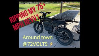 View of a 75mph ebike ripping around town [upl. by Africa]