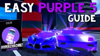 HOW TO GET PURPLE HYPERCHROME LEVEL 5 EASILY in Roblox Jailbreak [upl. by Butler]