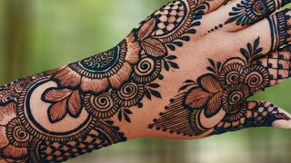 Easy Latest Mehndi Design for Back Hand Simple Easy Arabic Mehndi Design New Stylish henna design [upl. by Notsniw]