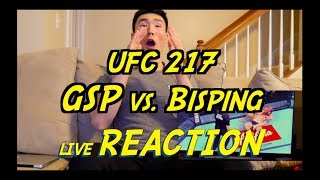 GSP vs Michael Bisping  BEST LIVE REACTION  UFC 217 Fight [upl. by Dorcia368]