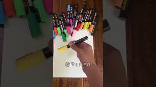 How To Draw Using Posca Markers Tutorial shorts [upl. by Akital]