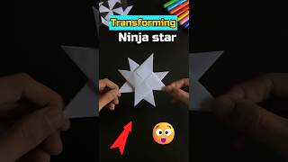 The Easiest Transforming Ninja Star with 2 paper 🌟shortsfeed shorts [upl. by Hube]