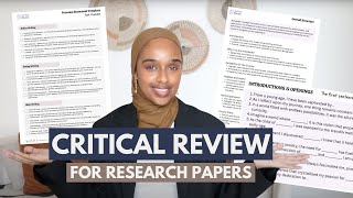 How To Write A Critical Essay  Critique A Research Paper Template [upl. by Eart]