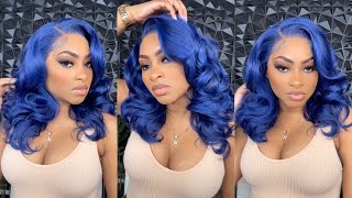 ITS GIVING 🥶💙 Bobbi Boss 13x4 HD Lace Front Wig  MLF243 HARENA [upl. by Ordnajela]