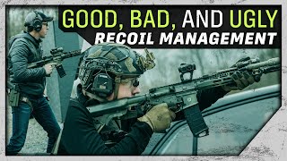 Comparing 3 Rifle Recoil Management Methods  Ft Lucas Botkin [upl. by Trebo662]