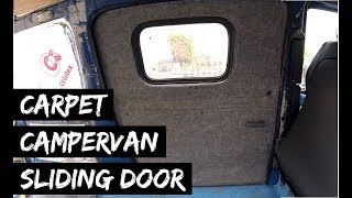 Carpet Campervan Sliding Door Metal amp Panels  Carpeting Daihatsu Hijet Micro Camper Van Side Door [upl. by Hagerman]