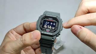 Cara Setting Jam Tangan Casio GShock DW5610SU8  DW5610SU3 [upl. by Harret]