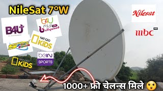 Nilesat Satellite 7W  How To Set and Scan Frequencies  Latest Updates 1000 Channels [upl. by Oriel]