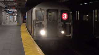 IRT Subway RARE Rector Street Bound R62 3 train at World Trade Center  Cortlandt Street [upl. by Galloway295]