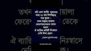 যে ব্যক্তি ঘুমানোর আগে 21 বার বিসমিল্লাহ পড়ে ঘুমায়🤲motivationislamicshorts sadstatusviral [upl. by Essej]