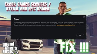 How To Fix GTA 5 Services Unavailable amp Offline Error Code 134  Launch Error  Steam amp EPIC Games [upl. by Ambur]