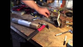 Intex Pump small AC motor Bearing Removal Setting and Reassembly [upl. by Anerda]