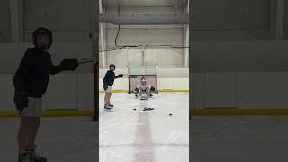 Tiny Goalie 😂 hockey icehockey hockeygoalie nhl [upl. by Allisan551]