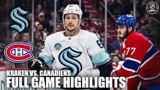 Seattle Kraken vs Montreal Canadiens  Full Game Highlights  ESPN NHL [upl. by Athene]