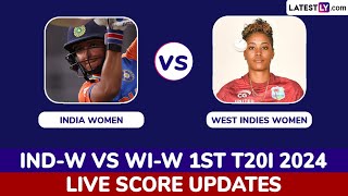 India Women vs West Indies Women 1st T20I  Live Cricket Score livecricketmatchtoday cricket [upl. by Irab166]