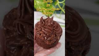 Bombom de Brownie com recheio Brigadeiro de Prestígio  Nutella dindingirasolgourmet brownie [upl. by Kleon]