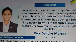 🤬SANDRO MARCOS MAGPAHAIR FOLLICLE DRUG TEST KA BUONG PAMILYA NYO LIVE IN PUBLIC AT TRAYDOR KAYO [upl. by Garnett]