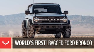 Worlds First Bagged Ford Bronco  SEMA 21  Vossen HF63 [upl. by Onitnelav901]