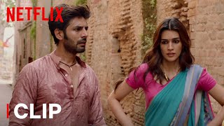 Kartik Aaryan amp Kriti Sanon Confront Pankaj Tripathi  Luka Chuppi  Netflix India [upl. by Eirac]