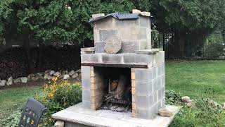 HOW TO BUILD AN OUTDOOR FIREPLACE LOW COST CHEAP [upl. by Tormoria]