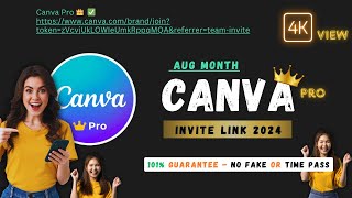 How To Get Canva Pro Team Invite Link  Full Guide 2024 [upl. by Mauri]