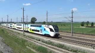 Vlaky Railjet ÖBB 250kmh Stadler Westbahn ICET DBVRT ÖBB [upl. by Tnahs]