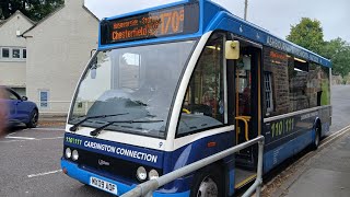 ragged and rapid Hulleys of Baslow optare solo M920 route 170a MX09 AOF 9 Cummins Allison €3 [upl. by Johnath]