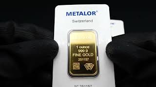 Metalor 1oz amp 10g Gold Minted Bars [upl. by Orpha]