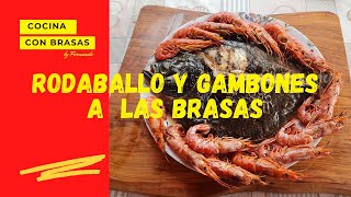 Rodaballo y gambones a las brasas [upl. by Naasah]