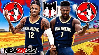 ZION WILLIAMSON amp JA MORANT BUILDS FORM an UNSTOPPABLE DUO in NBA 2K22 [upl. by Stahl]