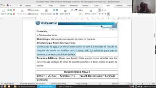 Estagio Fundamental II  Aulas de Observação  Relatório [upl. by Deloria]