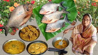 Fish head moong dal recipe amp masala raw fish curry simple amp tasty village cooking garmagaramkhana [upl. by Anifesoj]