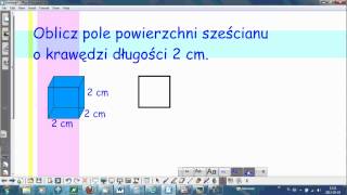 Pole powierzchni sześcianu [upl. by Arissa]