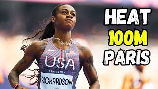 ShaCarri Richardson dominated her HEAT at the Olympic Games in Paris 2024 [upl. by Shep]