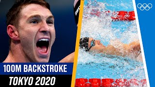 Mens 100m backstroke semifinals  FULL LENGTH  Tokyo 2020 [upl. by Einapets769]