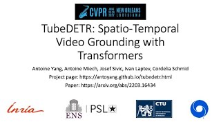 CVPR 2022 Oral TubeDETR 5 Min Presentation [upl. by Zanahs]