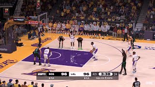 NBA 2K25 Gameday Mode  LAKERS vs CELTICS FULL GAME HIGHLIGHTS [upl. by Antsirhc]