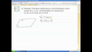 Płaszczyzna w przestrzeni w przykładach cz 1 [upl. by Carmelo567]