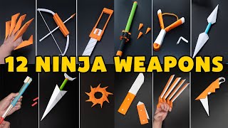 AMAZING 12 ORIGAMI PAPER NINJA WEAPONS [upl. by Enimsay]