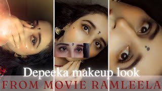 Recreating Famous look of DEPEEKA from movie Ramleela  bollywoodmakeupseries viralvideo youtube [upl. by Tterraj]