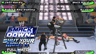 WWE SD SYM Legendary Triple Threat Tag Ladder  Hardy Boyz vs Edge amp Christian vs The Dudley Boyz [upl. by Qifar]