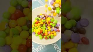 🌈 colorful candies smarties skittles gobstopper asmr asmrsounds shorts shortsfeed 🌈 [upl. by Ihana116]